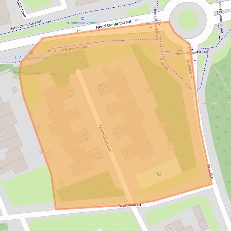 Kaart van postcodegebied 5802NG.