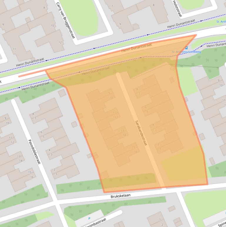 Kaart van postcodegebied 5802NH.