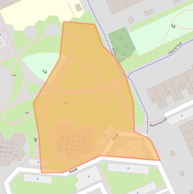Kaart van postcodegebied 5802NR.