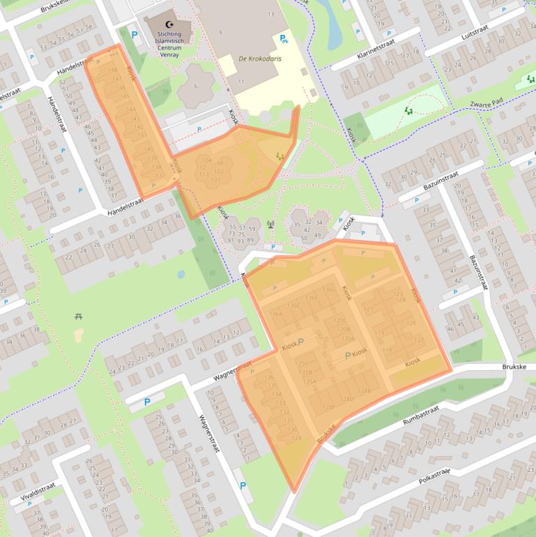 Kaart van postcodegebied 5802NT.