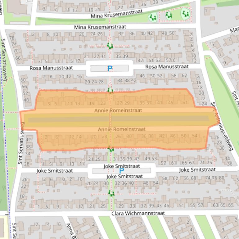 Kaart van postcodegebied 5803AE.