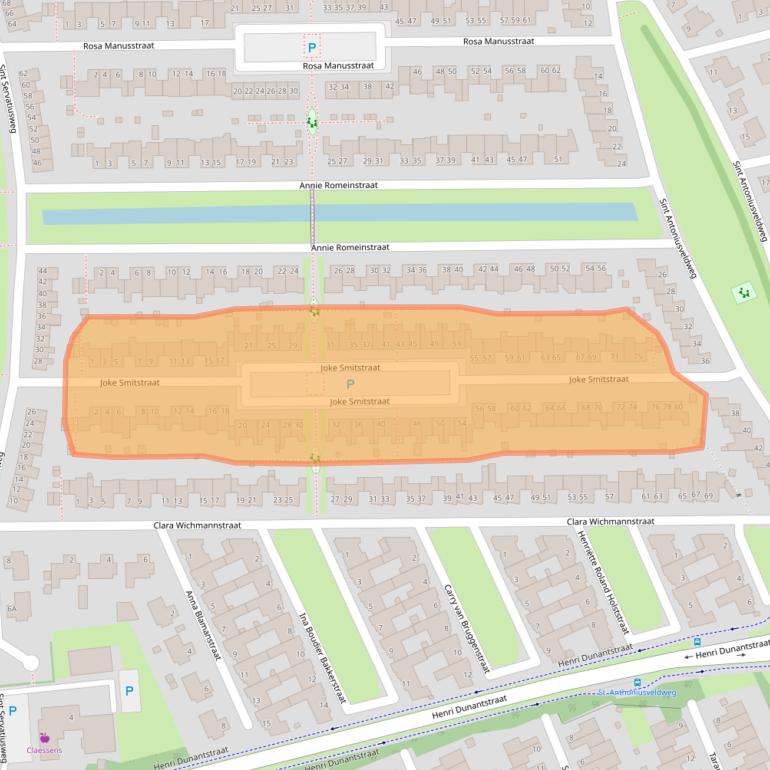 Kaart van postcodegebied 5803AG.