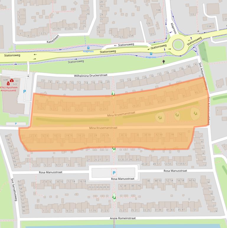 Kaart van postcodegebied 5803AR.