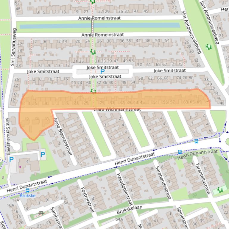 Kaart van postcodegebied 5803AT.
