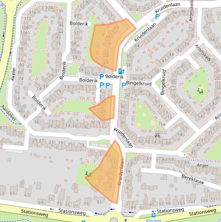 Kaart van postcodegebied 5803BD.