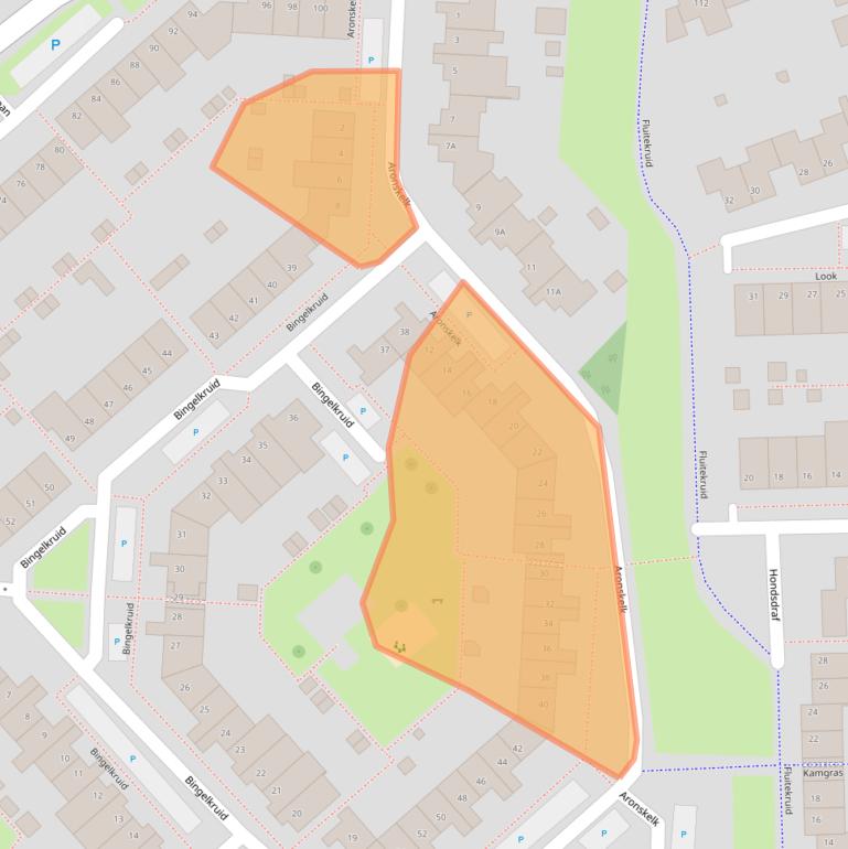 Kaart van postcodegebied 5803BJ.