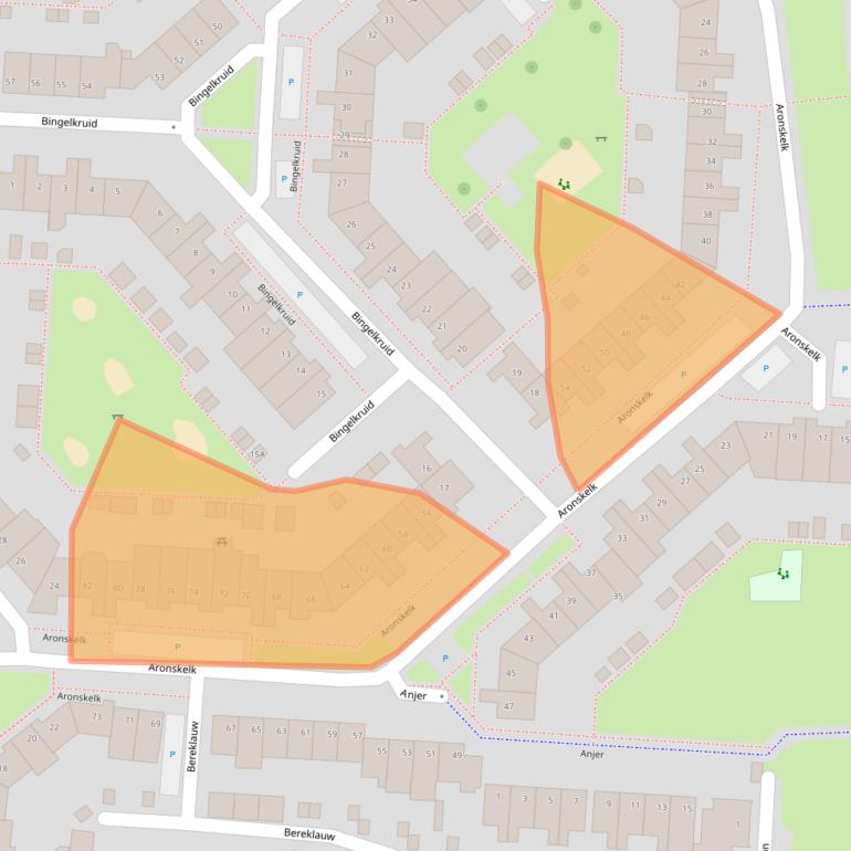 Kaart van postcodegebied 5803BK.