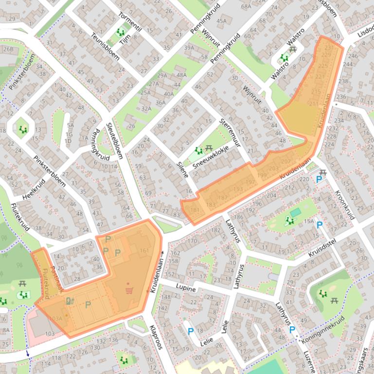 Kaart van postcodegebied 5803BV.
