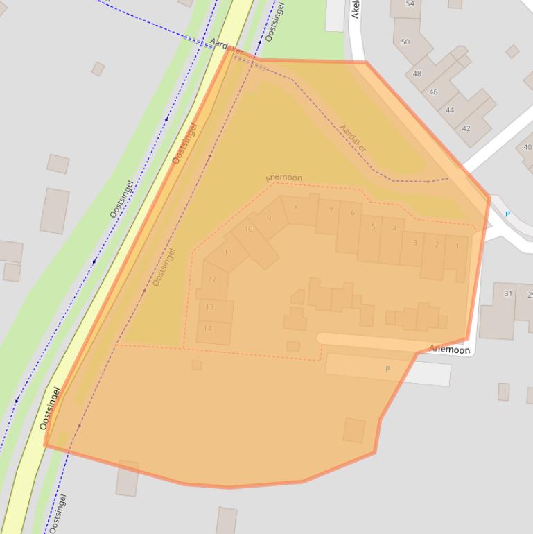 Kaart van postcodegebied 5803BW.