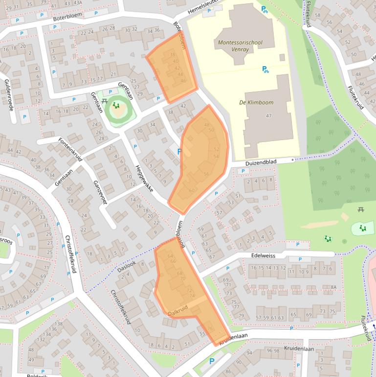 Kaart van postcodegebied 5803CM.