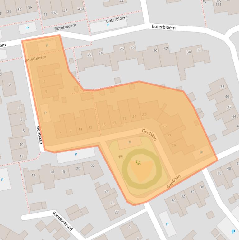 Kaart van postcodegebied 5803CV.