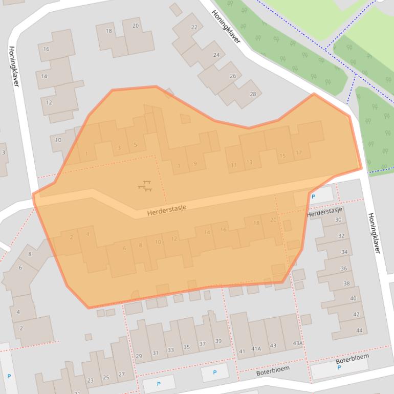 Kaart van postcodegebied 5803DG.