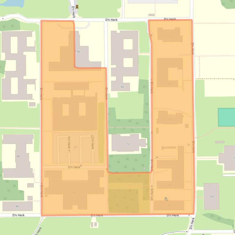 Kaart van postcodegebied 5803DM.