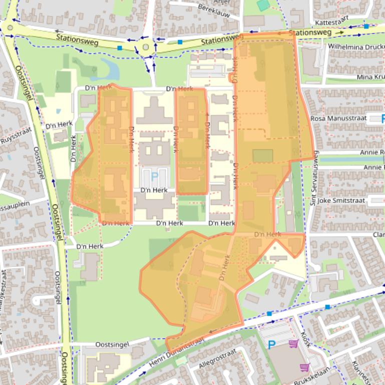 Kaart van postcodegebied 5803DN.