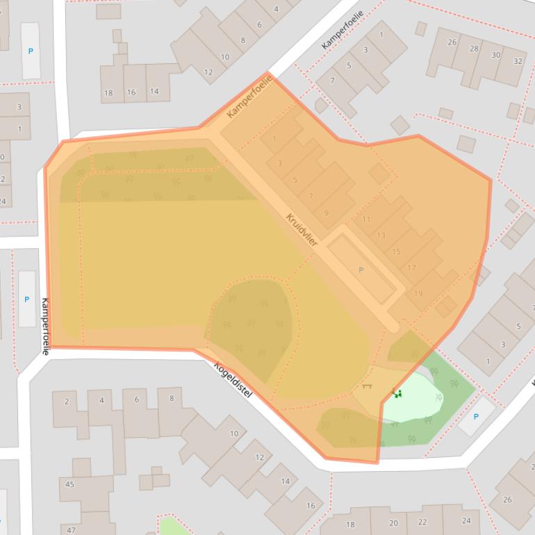 Kaart van postcodegebied 5803GA.