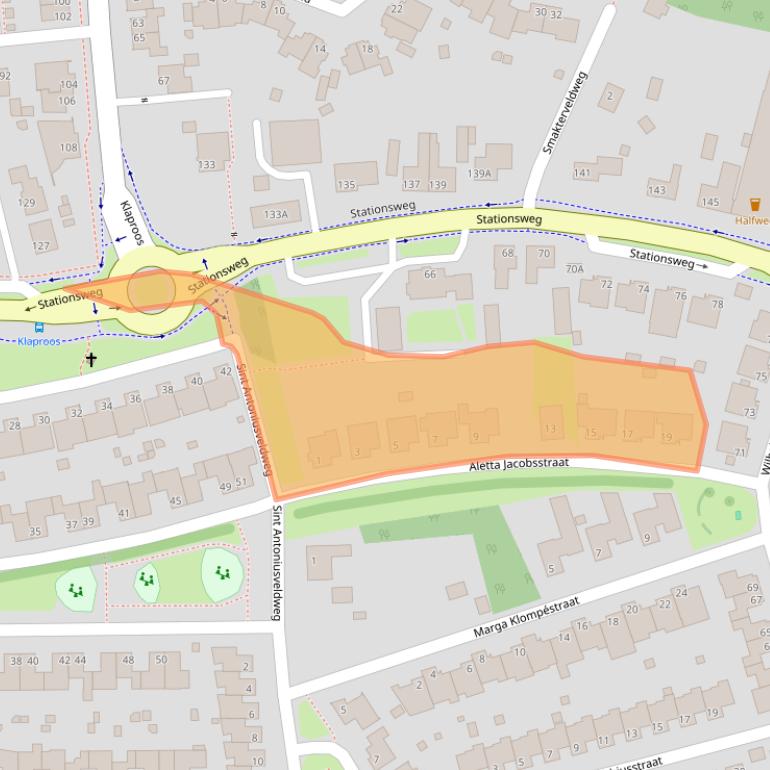 Kaart van postcodegebied 5803GV.