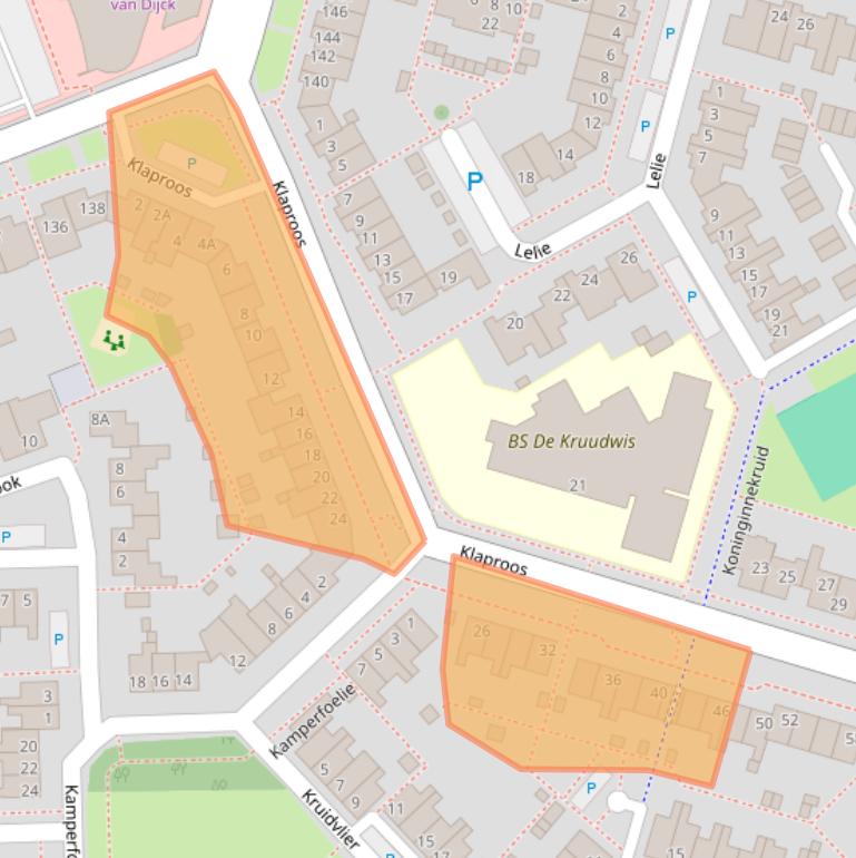 Kaart van postcodegebied 5803HC.