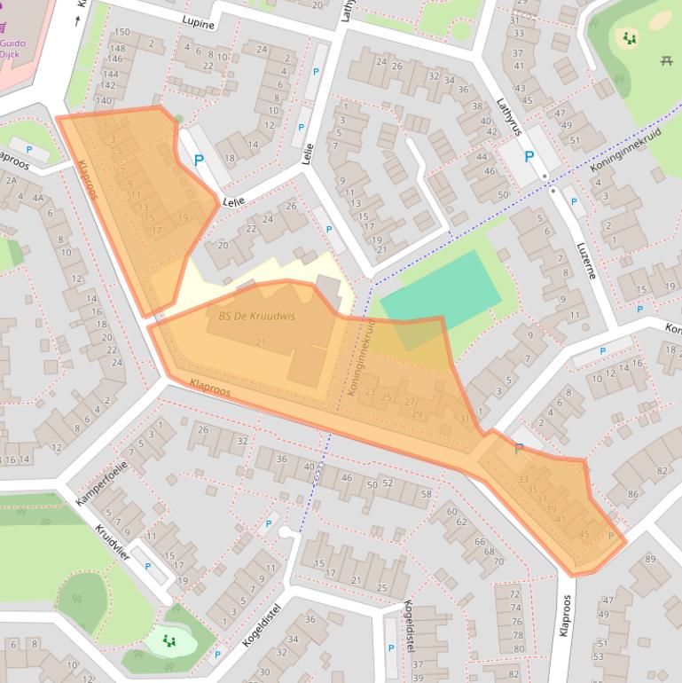 Kaart van postcodegebied 5803HE.