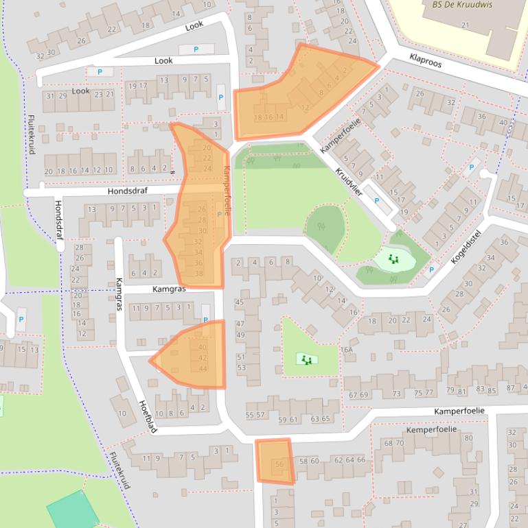 Kaart van postcodegebied 5803HH.