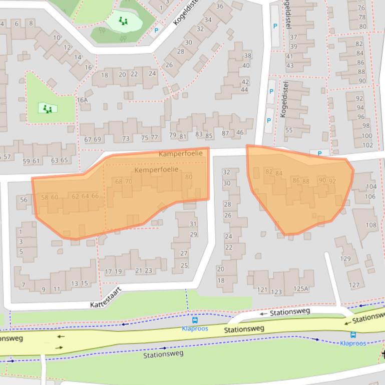Kaart van postcodegebied 5803HJ.