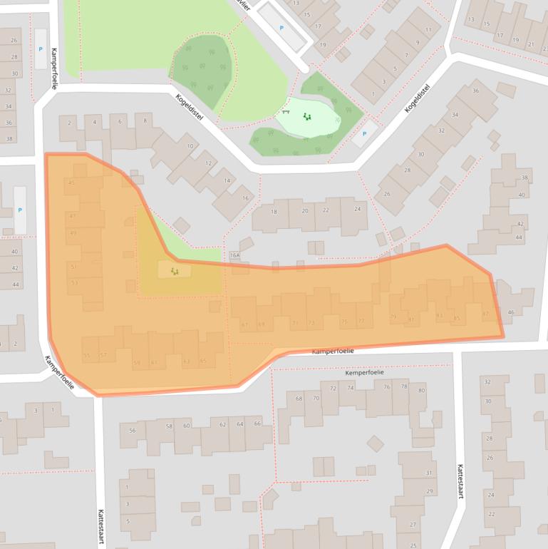 Kaart van postcodegebied 5803HL.