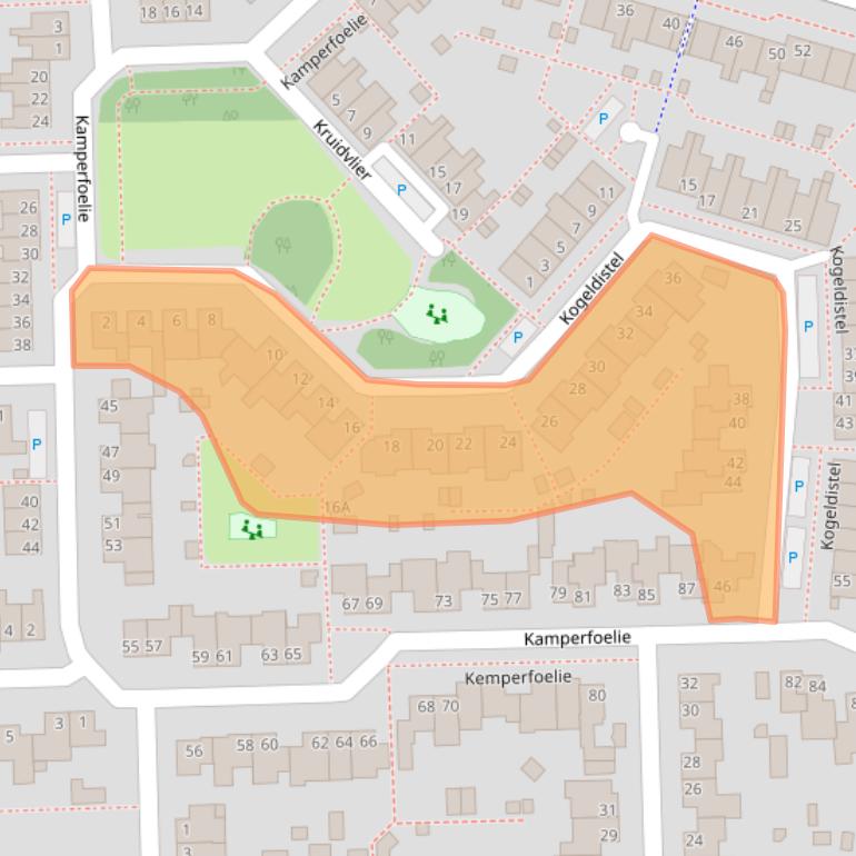 Kaart van postcodegebied 5803HM.