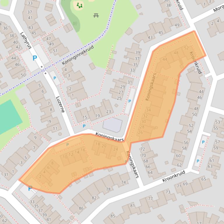 Kaart van postcodegebied 5803JC.
