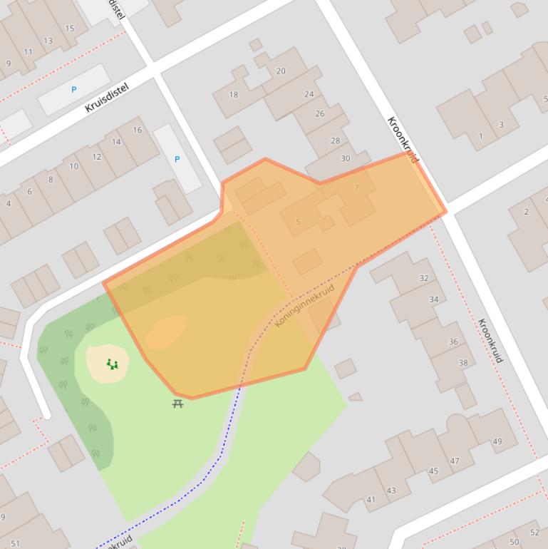 Kaart van postcodegebied 5803JH.