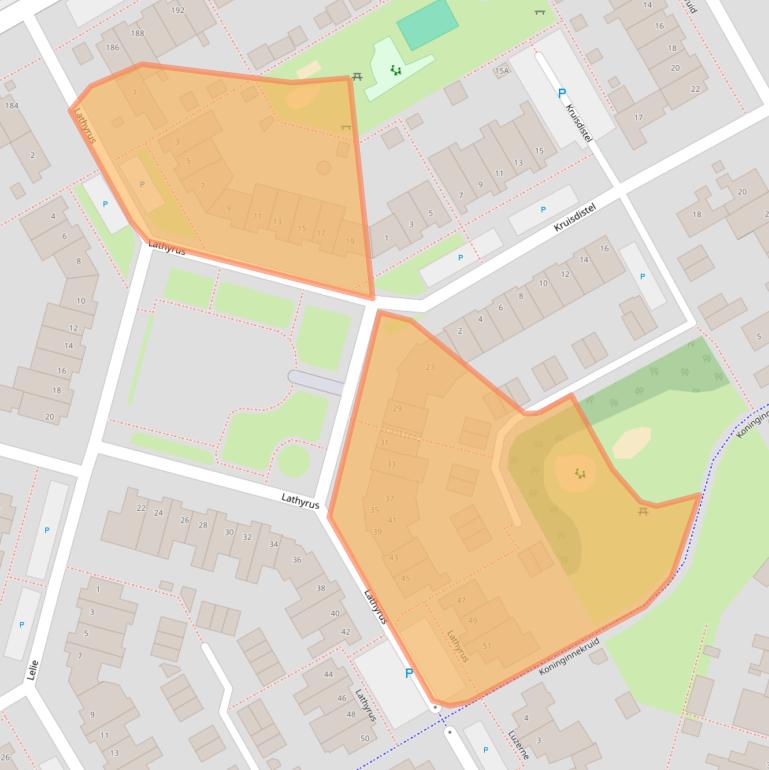Kaart van postcodegebied 5803JN.