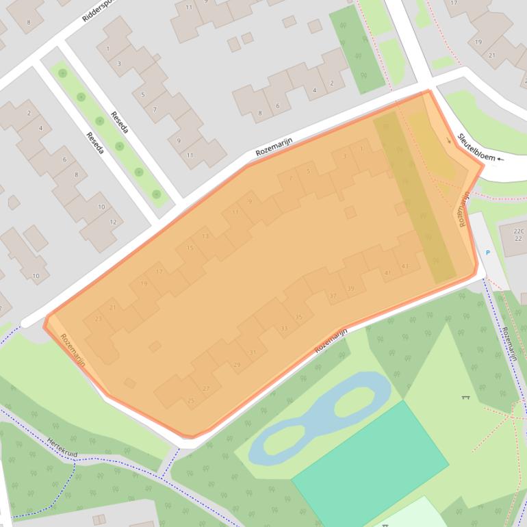 Kaart van postcodegebied 5803KD.