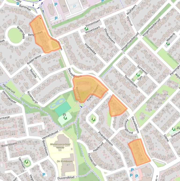 Kaart van postcodegebied 5803KH.