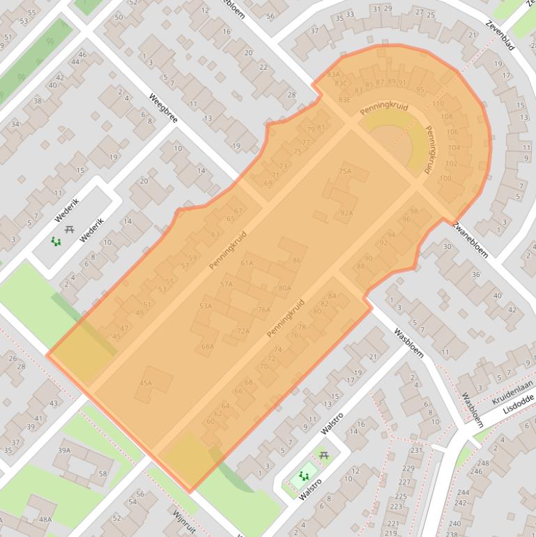 Kaart van postcodegebied 5803KK.