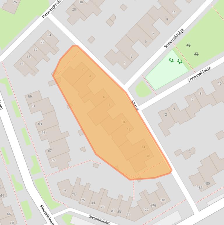 Kaart van postcodegebied 5803KZ.