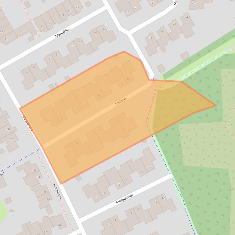 Kaart van postcodegebied 5803LC.