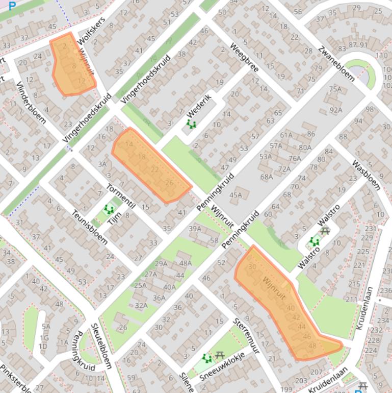 Kaart van postcodegebied 5803LE.