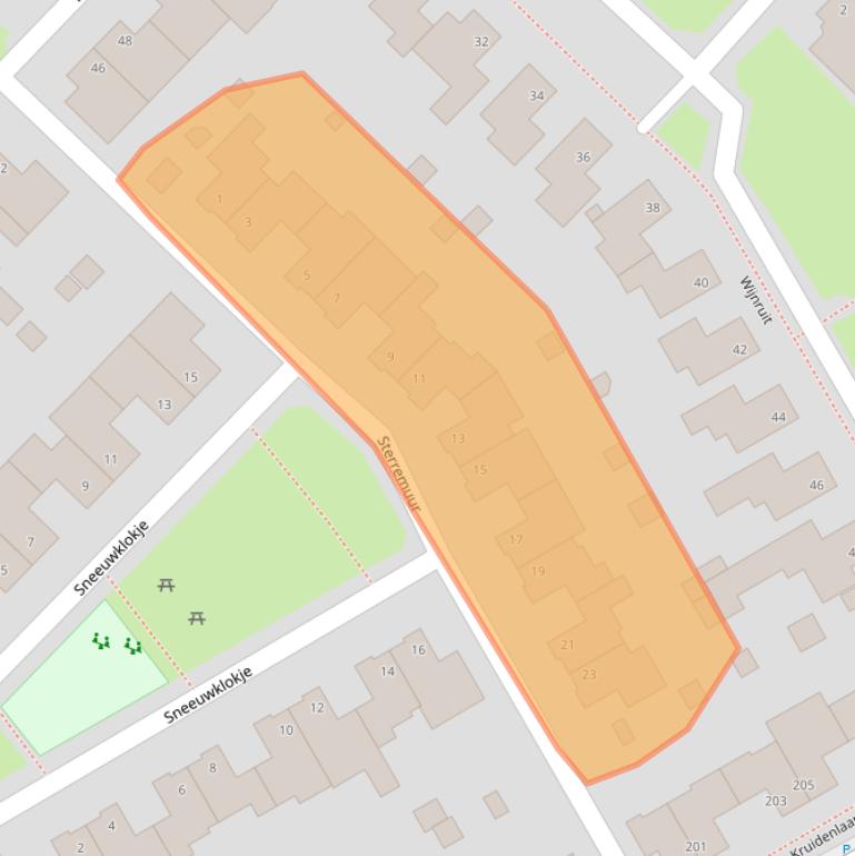 Kaart van postcodegebied 5803LJ.