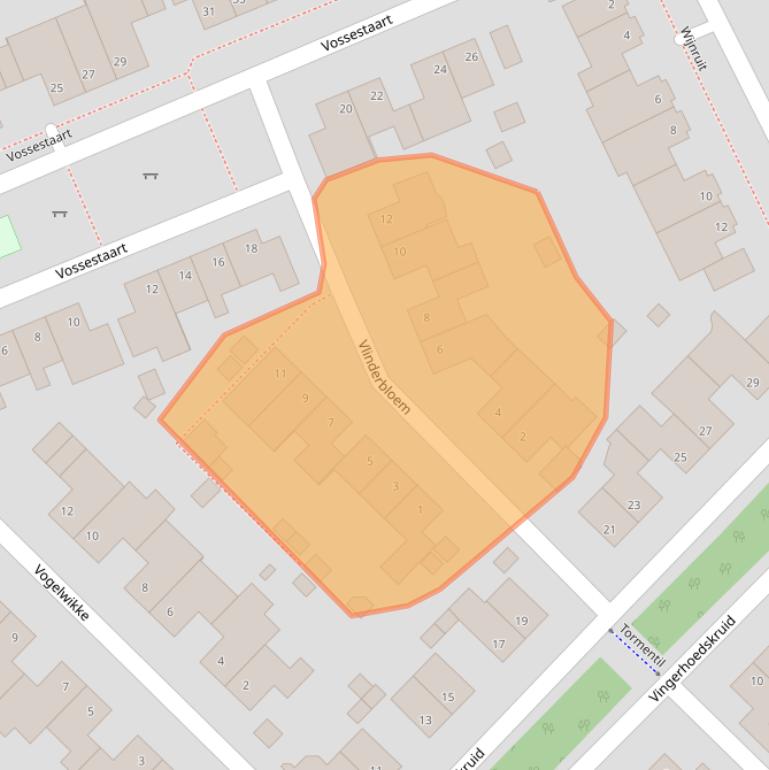 Kaart van postcodegebied 5803LM.
