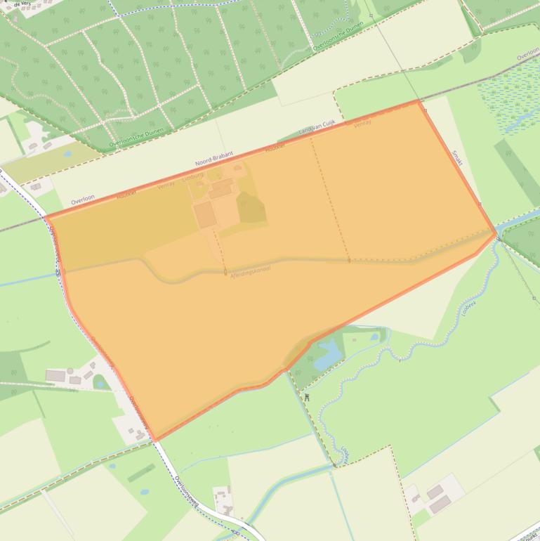 Kaart van postcodegebied 5804AW.