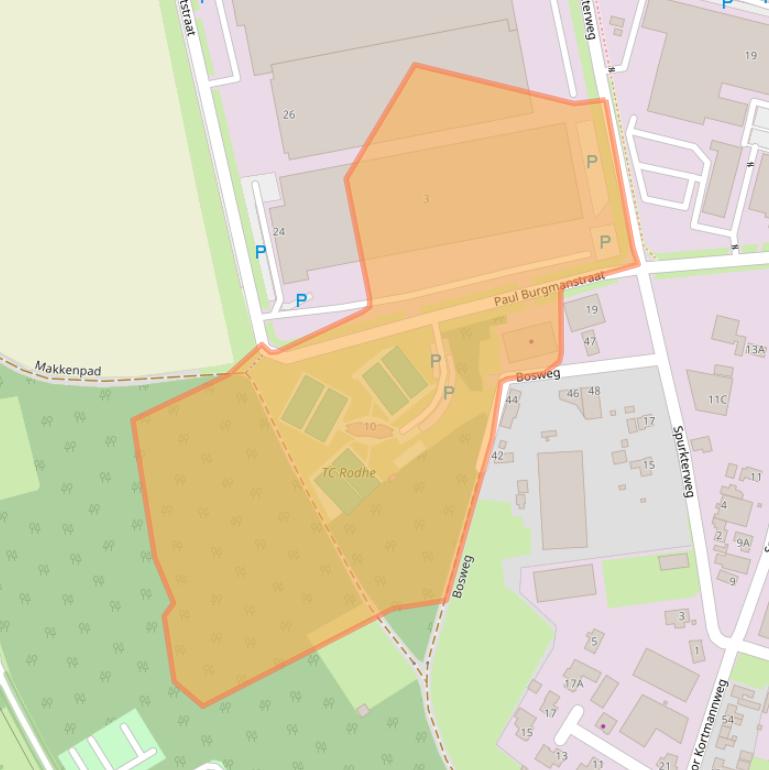 Kaart van postcodegebied 5804BC.