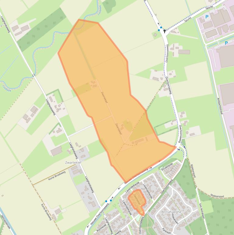 Kaart van postcodegebied 5804BM.