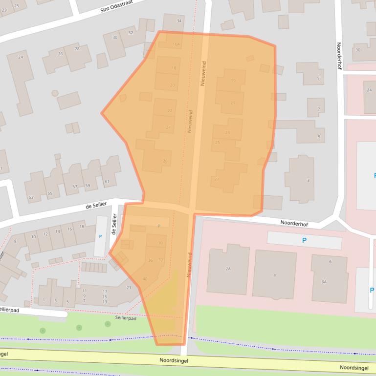 Kaart van postcodegebied 5804BT.