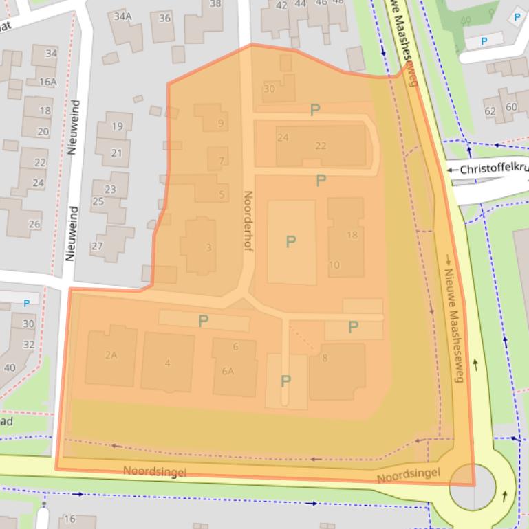 Kaart van postcodegebied 5804BV.