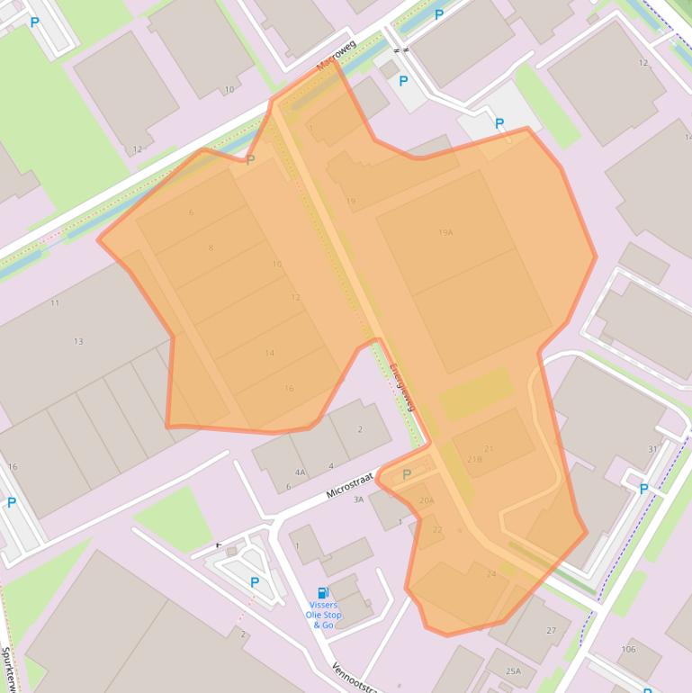 Kaart van postcodegebied 5804CE.