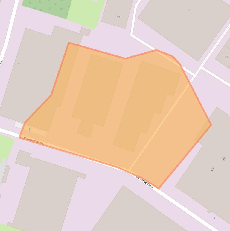 Kaart van postcodegebied 5804CK.