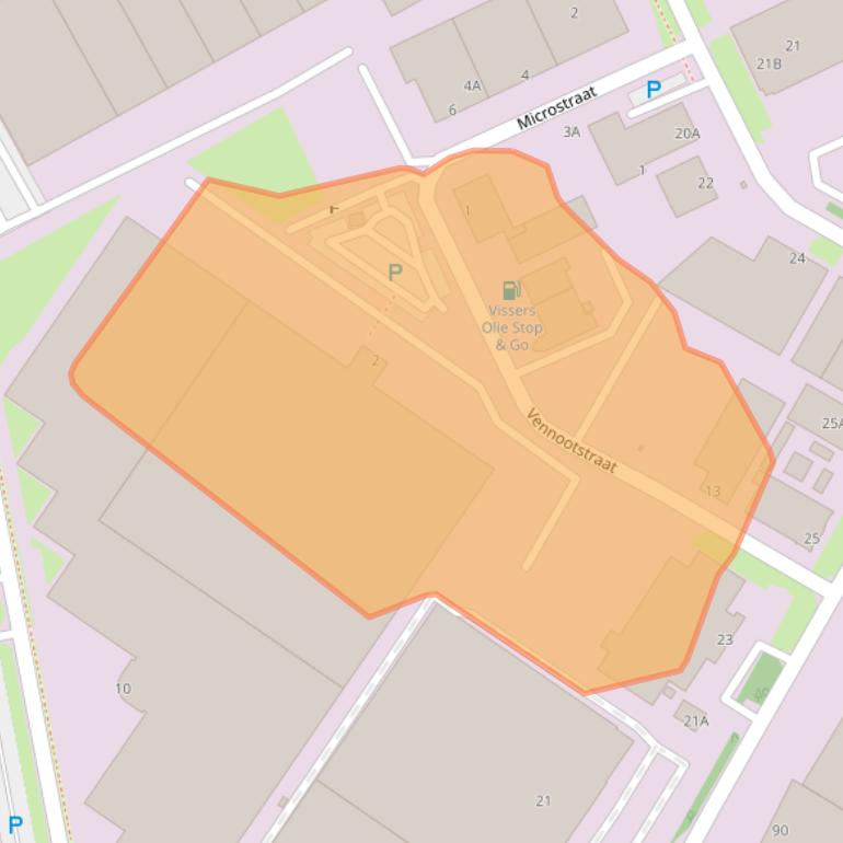 Kaart van postcodegebied 5804CN.