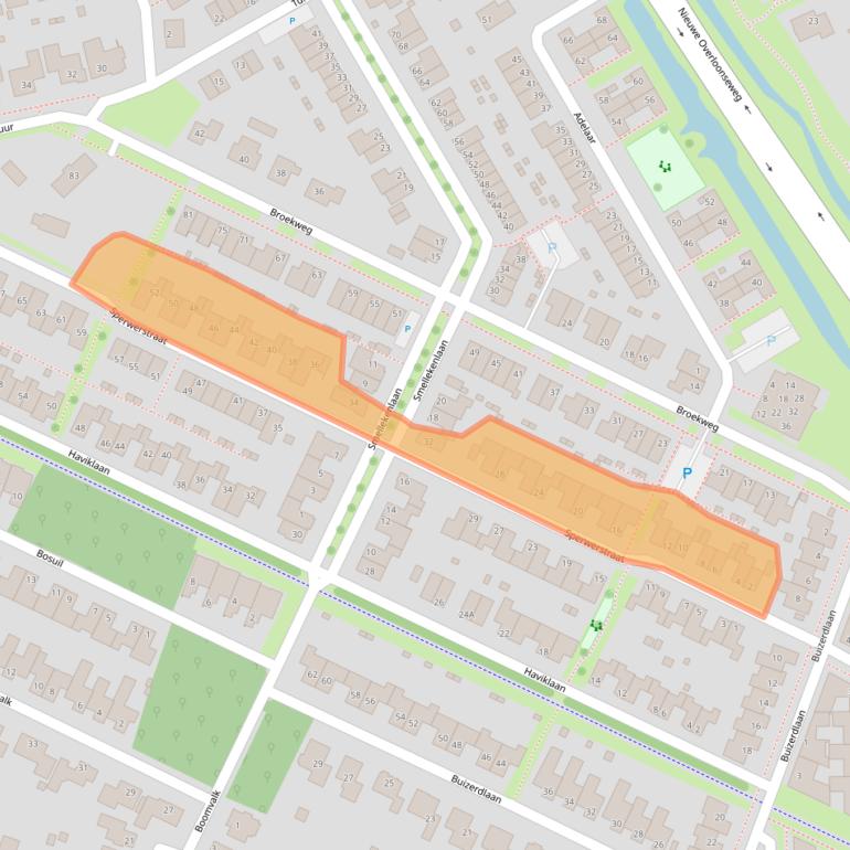 Kaart van postcodegebied 5804VD.