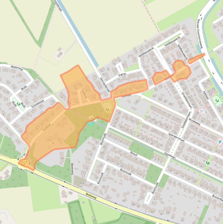 Kaart van postcodegebied 5804VM.