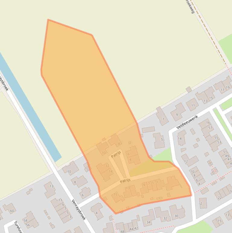 Kaart van postcodegebied 5804VT.