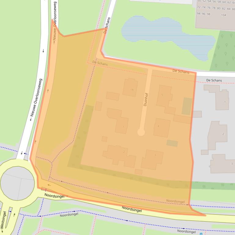 Kaart van postcodegebied 5804XX.