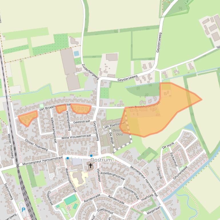 Kaart van postcodegebied 5807AL.